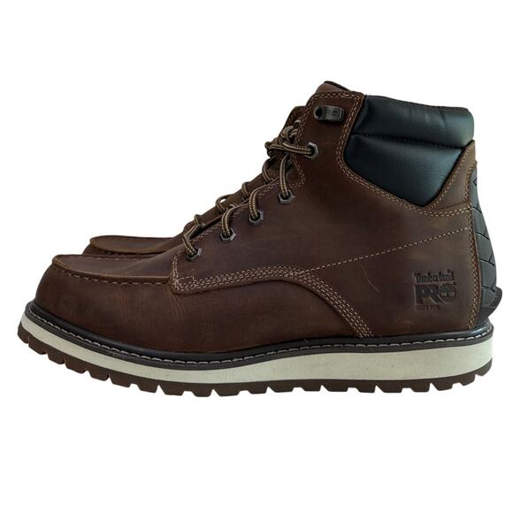 Timberland Pro Irvine Work Boots Mens 10 M Brown Leather Soft Moc Toe A42TY main image 6